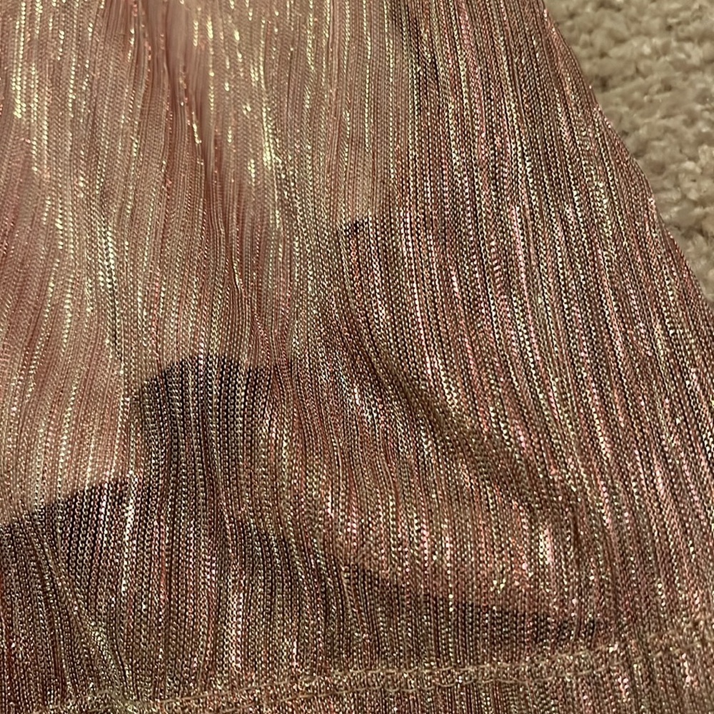 Elegant Metallic Wrap Dress - Picture 4 of 7